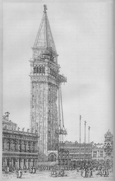 'The Campanile of St. Mark's While Undergoing Repair in 1745', 1903. Artist: Canaletto.
