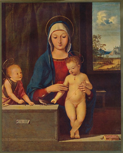 'Madonna and Child with St. John the Baptist', 1903. Artist: Antonio Solario.