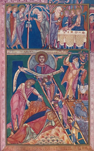 'MS. Illumination Showing the Vision of Jacob', 12th century, (1902). Artist: Unknown.