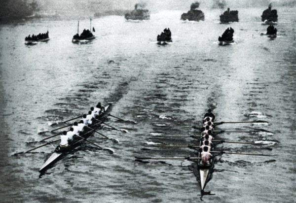Oxford and Cambridge Boat Race, London, 1926-1927.  Artist: Unknown.