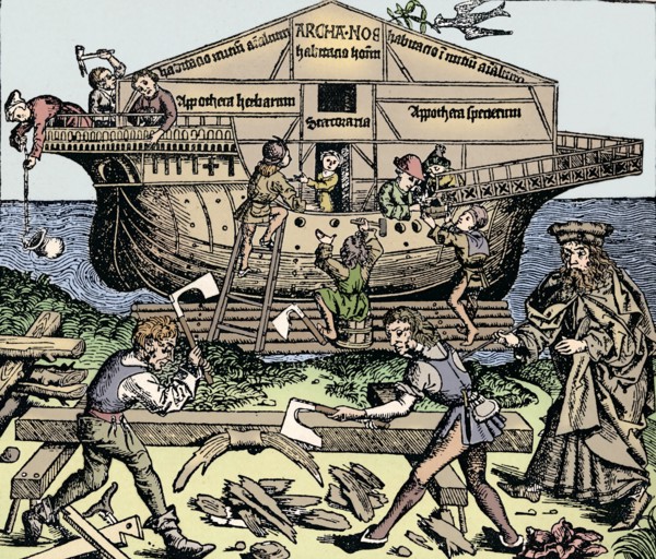The Building of the Ark Superintended by Noah, (1493), 1903. Artist: Unknown.