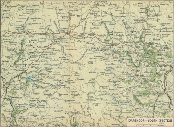 'Dartmoor - South Section', c20th Century. Artist: John Bartholomew.