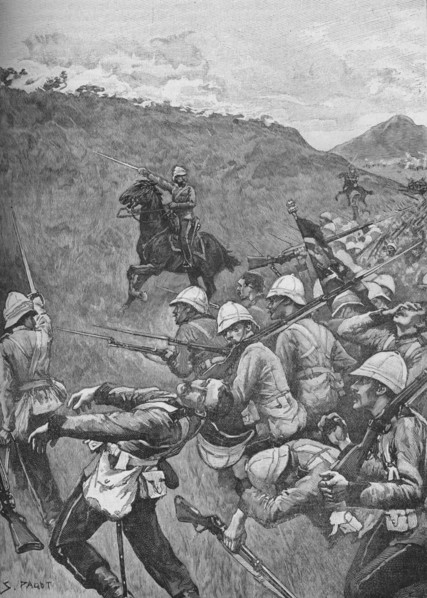The Men Struggled On Through The Hail of Fire, 1902. Artist: Sidney E Paget.