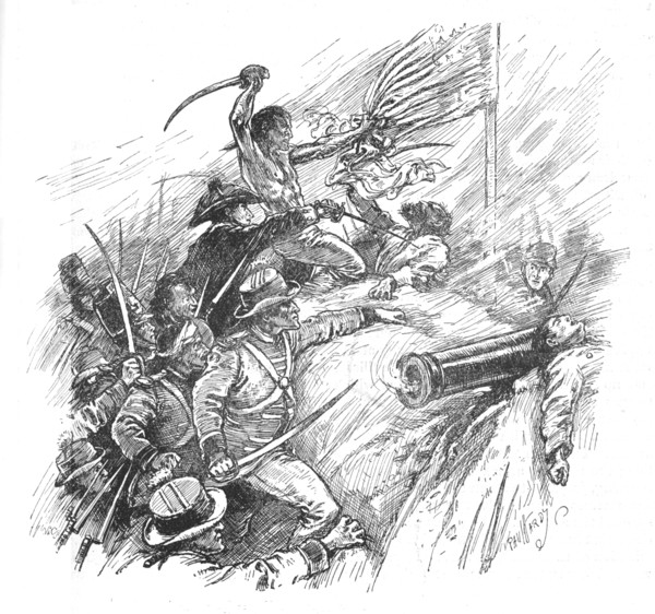 They Strove To Scale The Rampart, 1902. Artist: Paul Hardy.