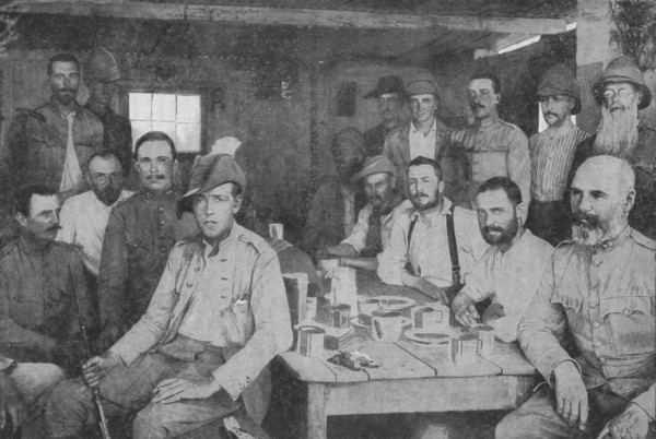 'Roughing It By The Modder River: The Officers' Mess of the 3rd Grenadier Guards', 1902. Artist: Unknown.