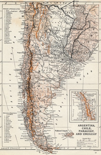 'Argentina, Chile, Paraguay and Uruguay'. Artist: Unknown.