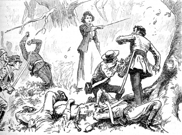 'Among The Insurgents Was A Young Lady', 1902. Artist: Unknown.