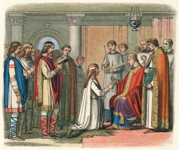 'Baptism of King Guthorm', 878 (1864). Artist: James William Edmund Doyle.