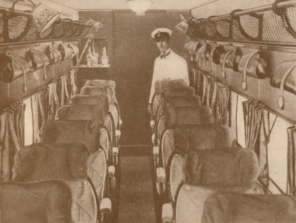 'The Saloon of a London-Paris Aeroplane', 1927. Artist: Unknown.