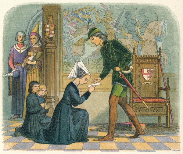 'Edward IV and Lady Elizabeth Grey', 1464 (1864). Creator: James William Edmund Doyle.