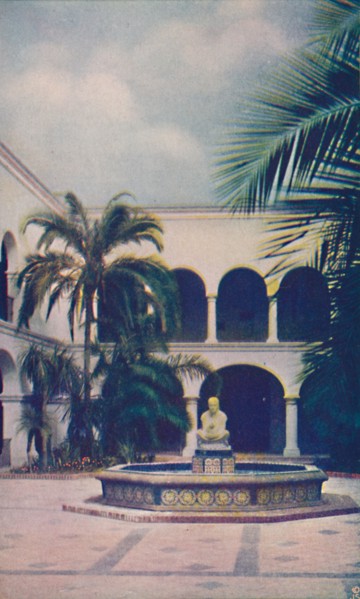 'Patio of the House of Hospitality', c1935. Artist: Unknown.