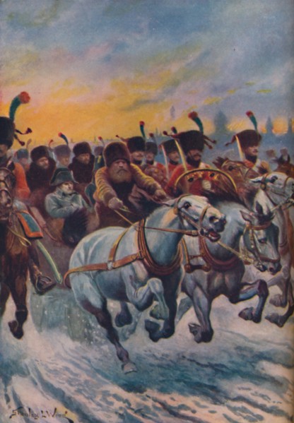 'Napoleon at the Retreat from Moscow', c1925. Artist: Stanley Llewellyn Wood.