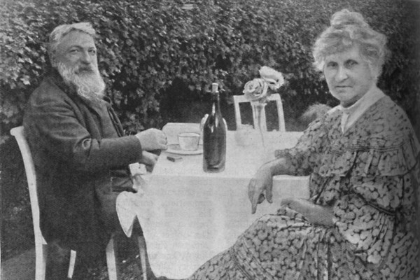 'Auguste Rodin - Rodin and his Wife in their Garden at Meudon', c1925. Artist: Unknown.