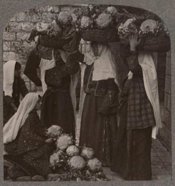 'Vegetable sellers, Jerusalem', c1900. Artist: Unknown.
