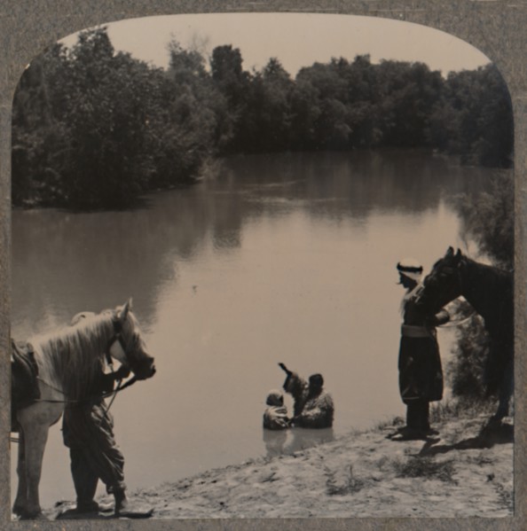 'Baptising in the Jordan', c1900. Artist: Unknown.