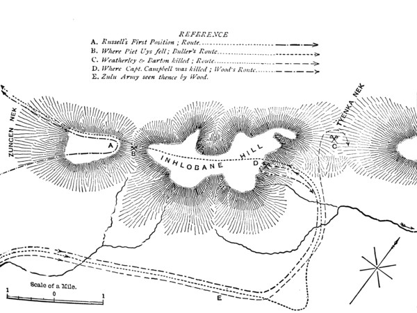 'Plan of the Fight on the Inhlobane Mountain, (March 28, 1979)', c1880. Artist: Unknown.