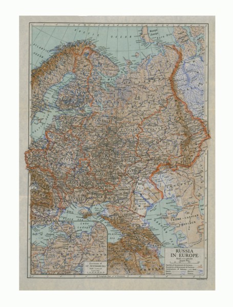 Map of Russia in Europe, c1910s. Artist: Emery Walker Ltd.