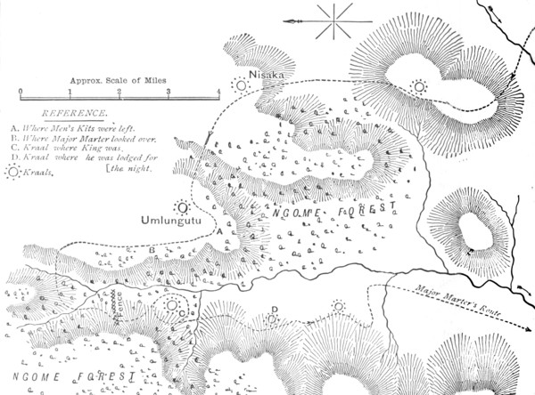 'Plan of the ground where Cetewayo was captured', c1880. Artist: Unknown.