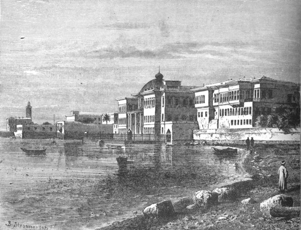 'The Khedive's Palace at Ras-El-Tin, Alexandria', c1882-85.. Artists: Unknown, B Strassberger.