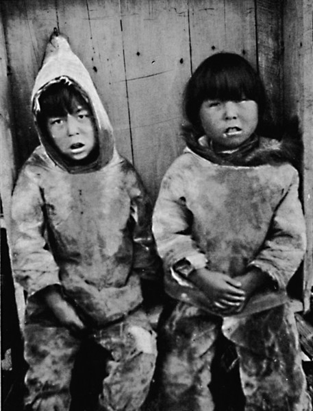 A pair of Eskimo boys, 1912. Artist: Wilfred Grenfell.
