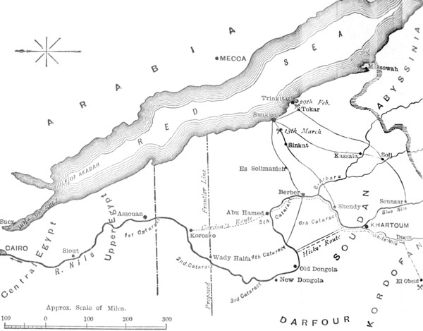 'Map of the Country Between Egypt and the Soudan', c1881-85. Artist: Unknown.