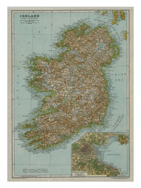 Map of Ireland, c1910. Artist: Gull Engraving Company.