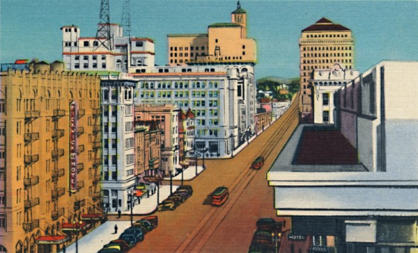 'Broadway. San Diego, California', c1941. Artist: Unknown.