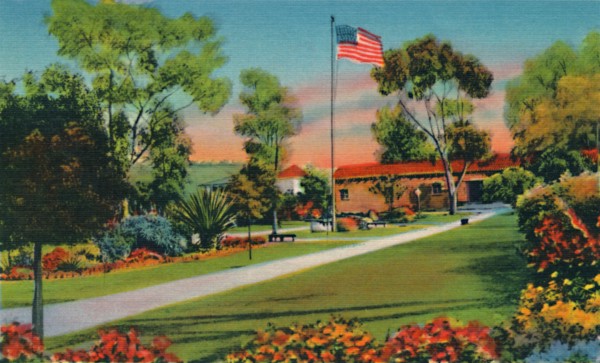 Plaza Where The First American Flag in California Was Raised in 1846. San Diego, California', c194 Artist: Unknown.