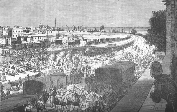 'Occupation of Zagazig, after the Battle of Tel-El-Kebir', c1882. Artist: Unknown.