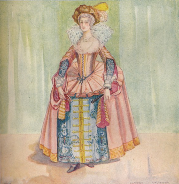 'A Woman of the Time of James I', 1907. Artist: Dion Clayton Calthrop.