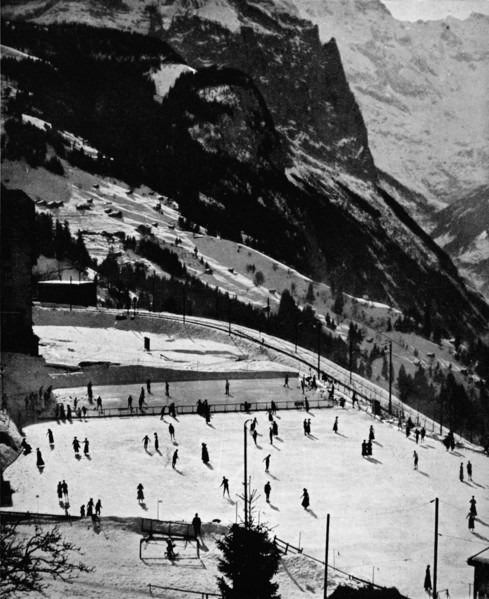 'The Skating Rink at Wengen', c1911, (1912). Artist: Wardrop Openshaw Muir.