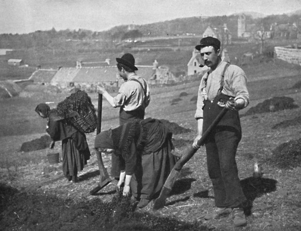 Planting potatoes in Skye, Scotland, 1912. Creator: GW Wilson and Company.