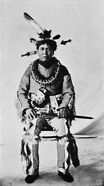 An Algonquin in full dress, 1912. Artist: Robert Wilson Shufeldt.