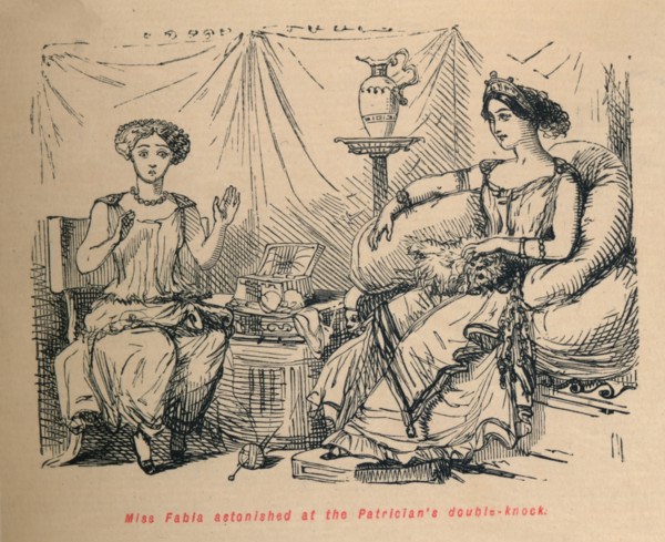 'Miss Fabia astonished at the Patrician's double-knock', 1852. Artist: John Leech.