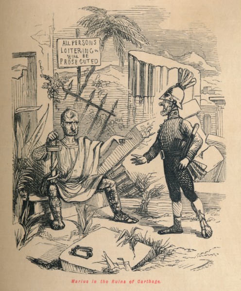 'Marius in the Ruins of Carthage', 1852. Artist: John Leech.