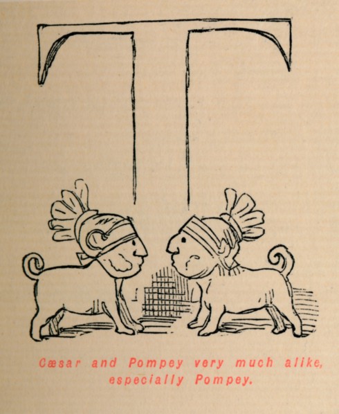 'Caesar and Pompey very much alike especially Pompey', 1852. Artist: John Leech.