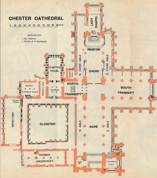 'Chester Cathedral', c20th Century. Artist: John Bartholomew.