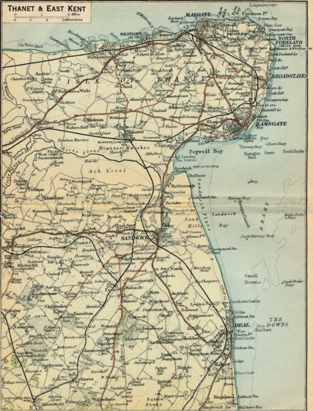 'Thanet & East Kent', c20th Century. Artist: John Bartholomew.