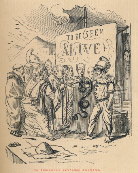 'The Ambassadors purchasing Aesculaplus', 1852. Artist: John Leech.