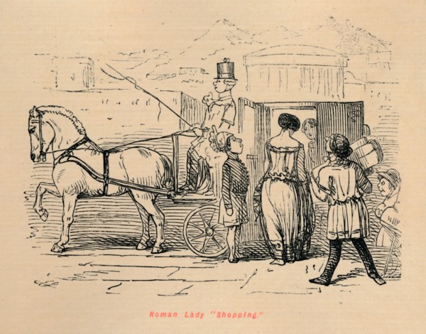 'Roman Lady Shopping', 1852. Artist: John Leech.