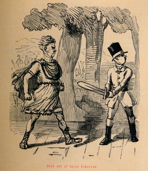 'Rash Act of Gaius Gracchus', 1852. Artist: John Leech.