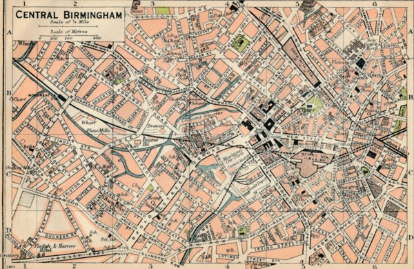 'Central Birmingham', c20th Century. Artist: John Bartholomew.