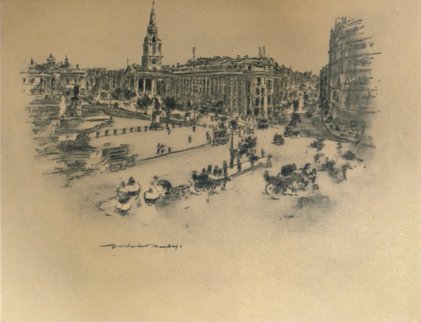 'Trafalgar Square', 1903. Artist: Mortimer L Menpes.