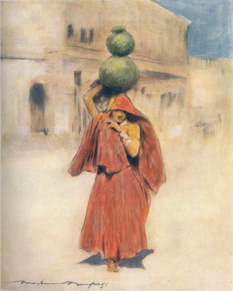 'A Water-carrier', 1905. Artist: Mortimer Luddington Menpes.