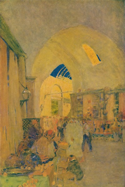 'The Grand Bazaar in Constantinople', 1913. Artist: Jules Guerin.
