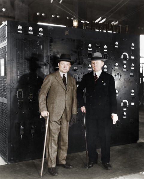 Guglielmo Marconi and David Sarnoff, 1933. Artist: Unknown.