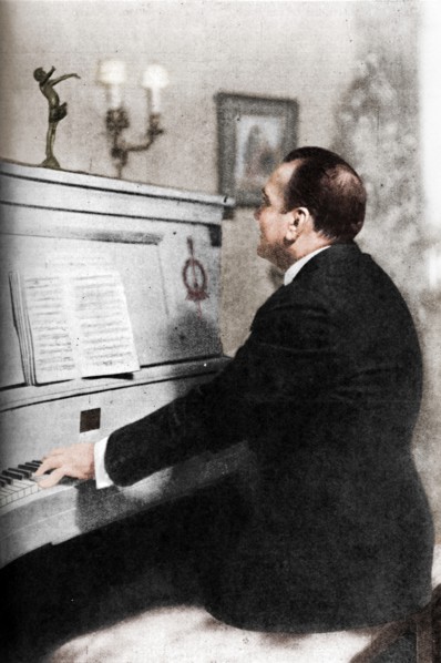 'Enrico Caruso - Italy's Famous Tenor at the Piano', c1925. Artist: Unknown.