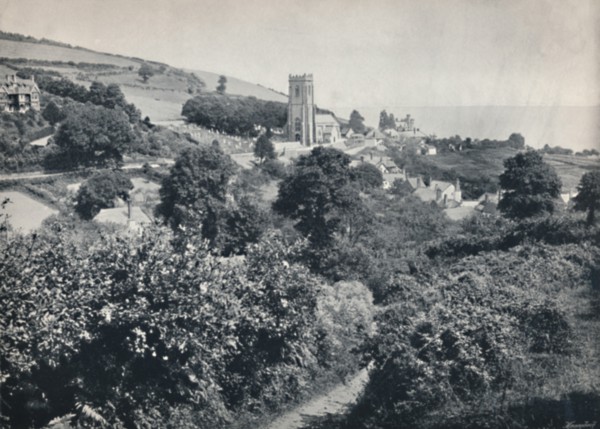 'Minehead - View of the Village and Church', 1895. Artist: Unknown.