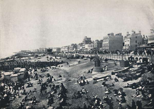 'Brighton - A Long Stretch of the Beach', 1895. Artist: Unknown.
