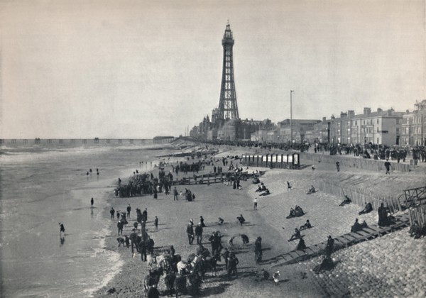 'Blackpool - View of the Front, Showing the Tower', 1895. Artist: Unknown.